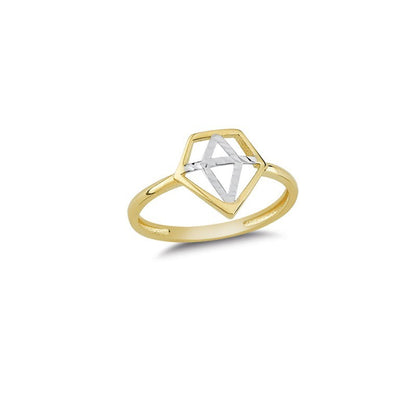 14K Solid Gold Art Design Fashion Ladies Ring