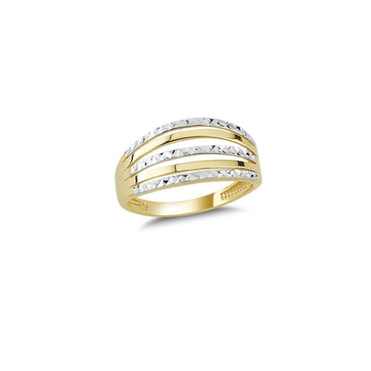 14K Solid Gold Art Design Fashion Ladies Ring