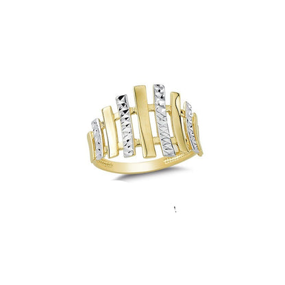 14K Solid Gold Art Design Fashion Ladies Ring