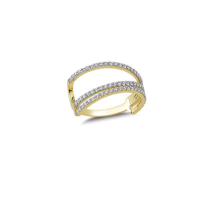 14K Solid Gold Art Design Fashion Ladies Ring