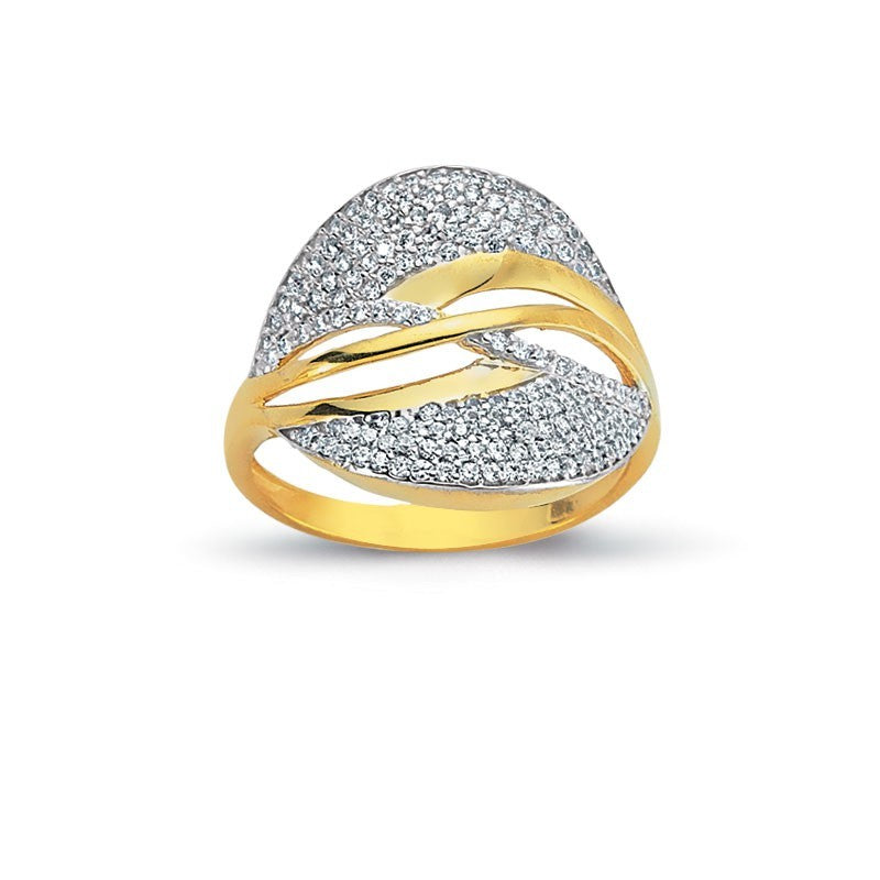 14K Solid Gold Art Design Fashion Ladies Ring