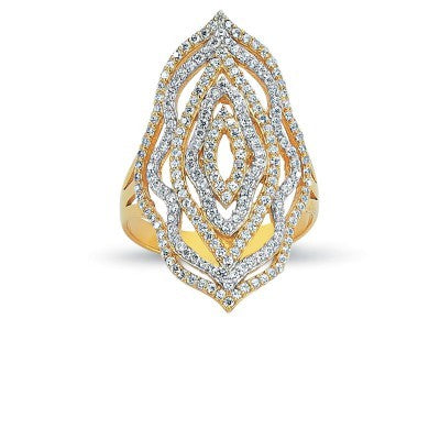 14K Solid Gold Art Design Fashion Ladies Ring