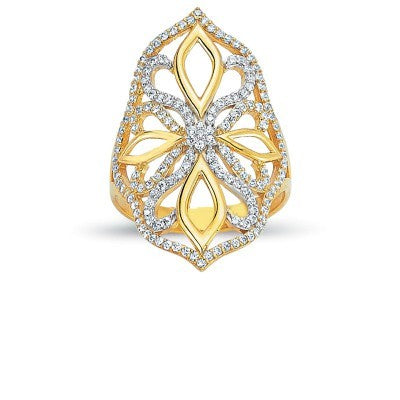 14K Solid Gold Art Design Fashion Ladies Ring