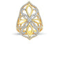 14K Solid Gold Art Design Fashion Ladies Ring