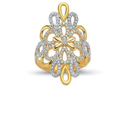 14K Solid Gold Art Design Fashion Ladies Ring