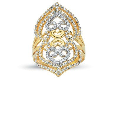 14K Solid Gold Art Design Fashion Ladies Ring