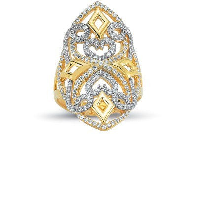 14K Solid Gold Art Design Fashion Ladies Ring