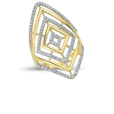 14K Solid Gold Art Design Fashion Ladies Ring