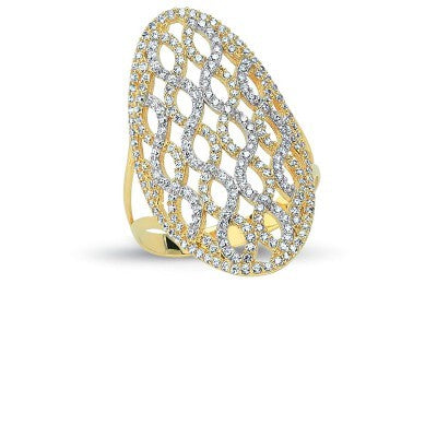 14K Solid Gold Art Design Fashion Ladies Ring