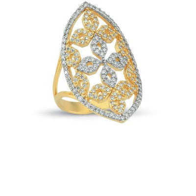 14K Solid Gold Art Design Fashion Ladies Ring