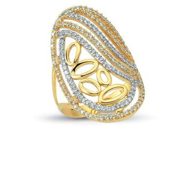 14K Solid Gold Art Design Fashion Ladies Ring