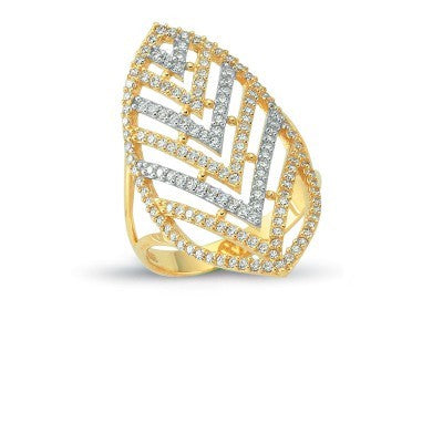 14K Solid Gold Art Design Fashion Ladies Ring