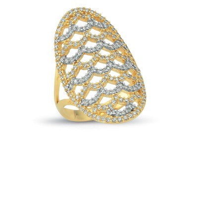 14K Solid Gold Art Design Fashion Ladies Ring