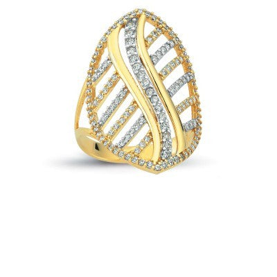 14K Solid Gold Art Design Fashion Ladies Ring