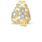 14K Solid Gold Art Design Fashion Ladies Ring