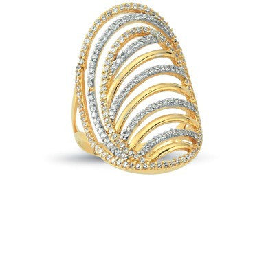 14K Solid Gold Art Design Fashion Ladies Ring