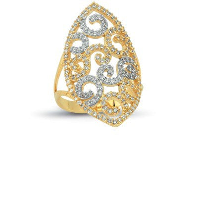 14K Solid Gold Art Design Fashion Ladies Ring