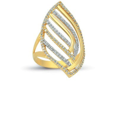 14K Solid Gold Art Design Fashion Ladies Ring