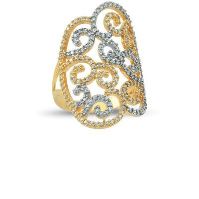 14K Solid Gold Art Design Fashion Ladies Ring