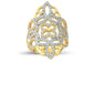 14K Solid Gold Art Design Fashion Ladies Ring