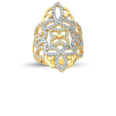 14K Solid Gold Art Design Fashion Ladies Ring