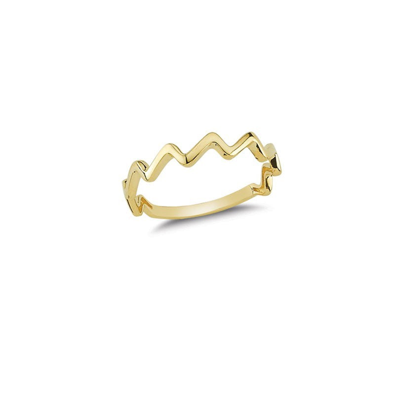 14K Solid Gold Art Design Fashion Ladies Ring