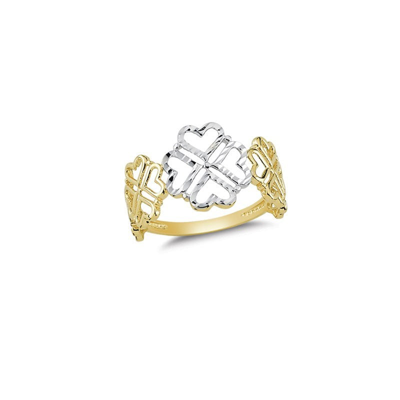 14K Solid Gold Art Design Fashion Love Ladies Ring