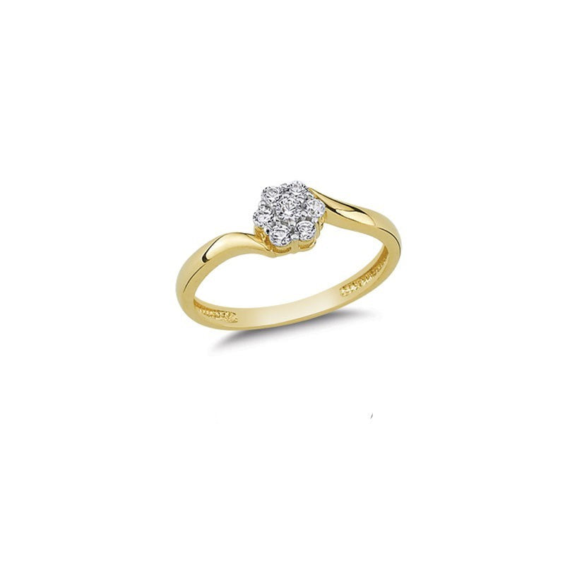 14K Solid Gold Art Design Fashion Solitaire Ladies Ring