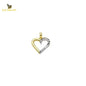 14K Solid Gold Heart Charm Pendant