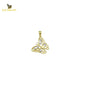 14K Solid Gold Butterfly Charm Pendant