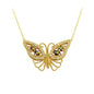 14K Solid Gold Butterfly Necklace