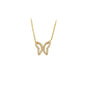 14K Solid Gold Butterfly Necklace