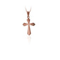 14K Solid Gold Cross Charm Necklace