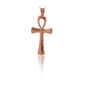 14K Solid Gold Cross Charm Necklace