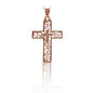 14K Solid Gold Cross Charm Necklace