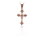 14K Solid Gold Cross Charm Necklace