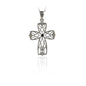 14K Solid Gold Cross Charm Necklace