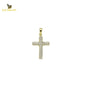 14K Solid Gold Cross Charm Pendant