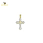 14K Solid Gold Cross Charm Pendant