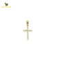 14K Solid Gold Cross Charm Pendant