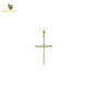 14K Solid Gold Cross Charm Pendant