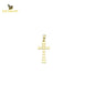 14K Solid Gold Cross Charm Pendant