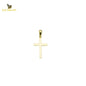 14K Solid Gold Cross Charm Pendant