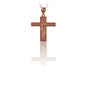 14K Solid Gold Cross Crucifix Charm Necklace