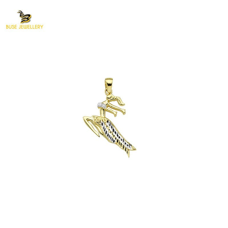 14K Solid Gold Design Charm Pendant