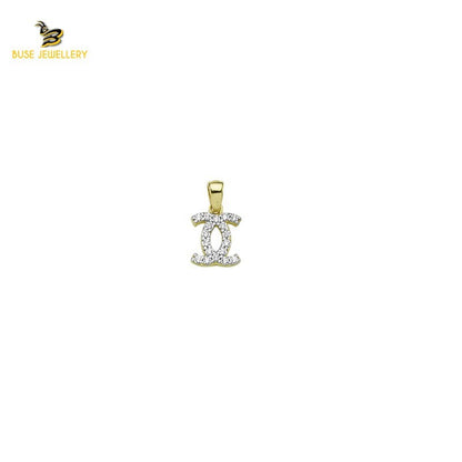 14K Solid Gold Design Charm Pendant