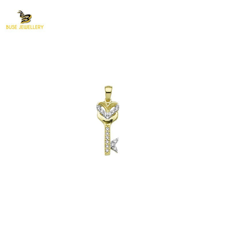 14K Solid Gold Design Charm Pendant