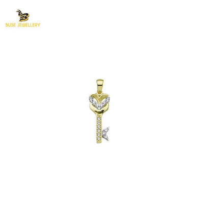 14K Solid Gold Design Charm Pendant