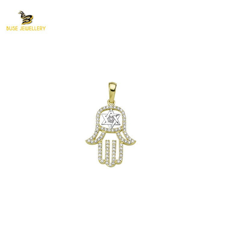 14K Solid Gold Design Charm Pendant