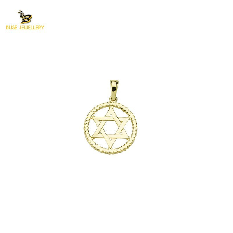 14K Solid Gold Design Charm Pendant